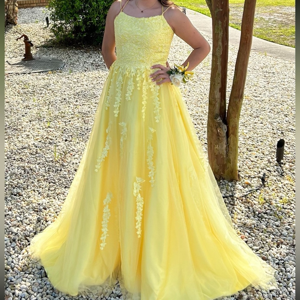 Yellow prom dress